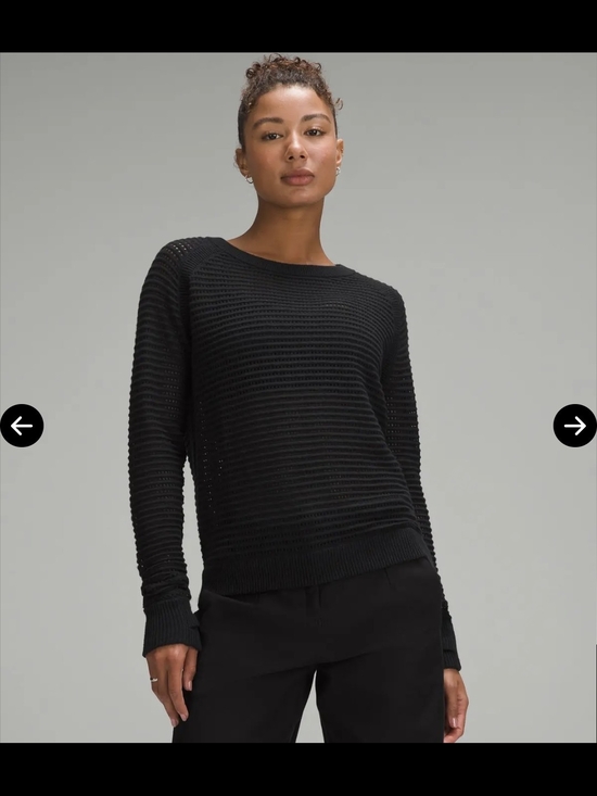 lululemon athletica Sweaters - Lululemon Pointelle-Knit Cotton Sweater